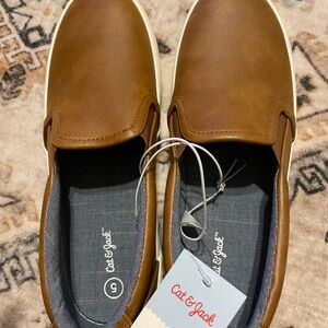 Cat & Jack Boy’s Brown Slip-On Shoes